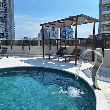 Lindo Flat No Edificio Cosmopolitan, Com Garagem E Piscina Apartamento Santos  Exterior foto
